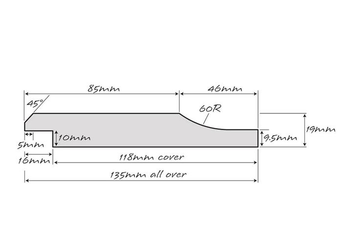 Rusticated cladding profile
