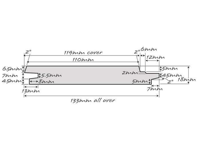 Shadowline cladding profile