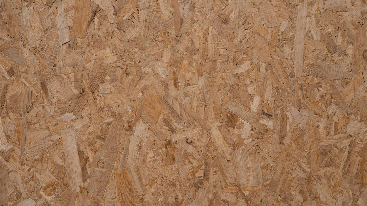 Close-up of oriented strand board (OSB)